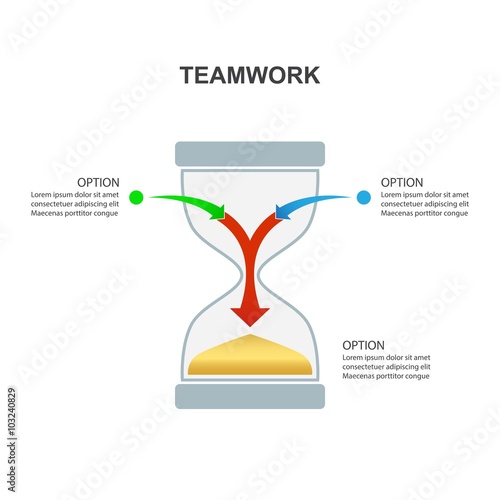 Hourglass - Vector infographic