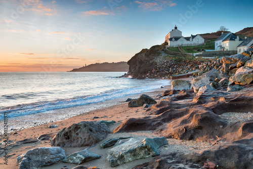 Cottages at Hallsands in Devon photo