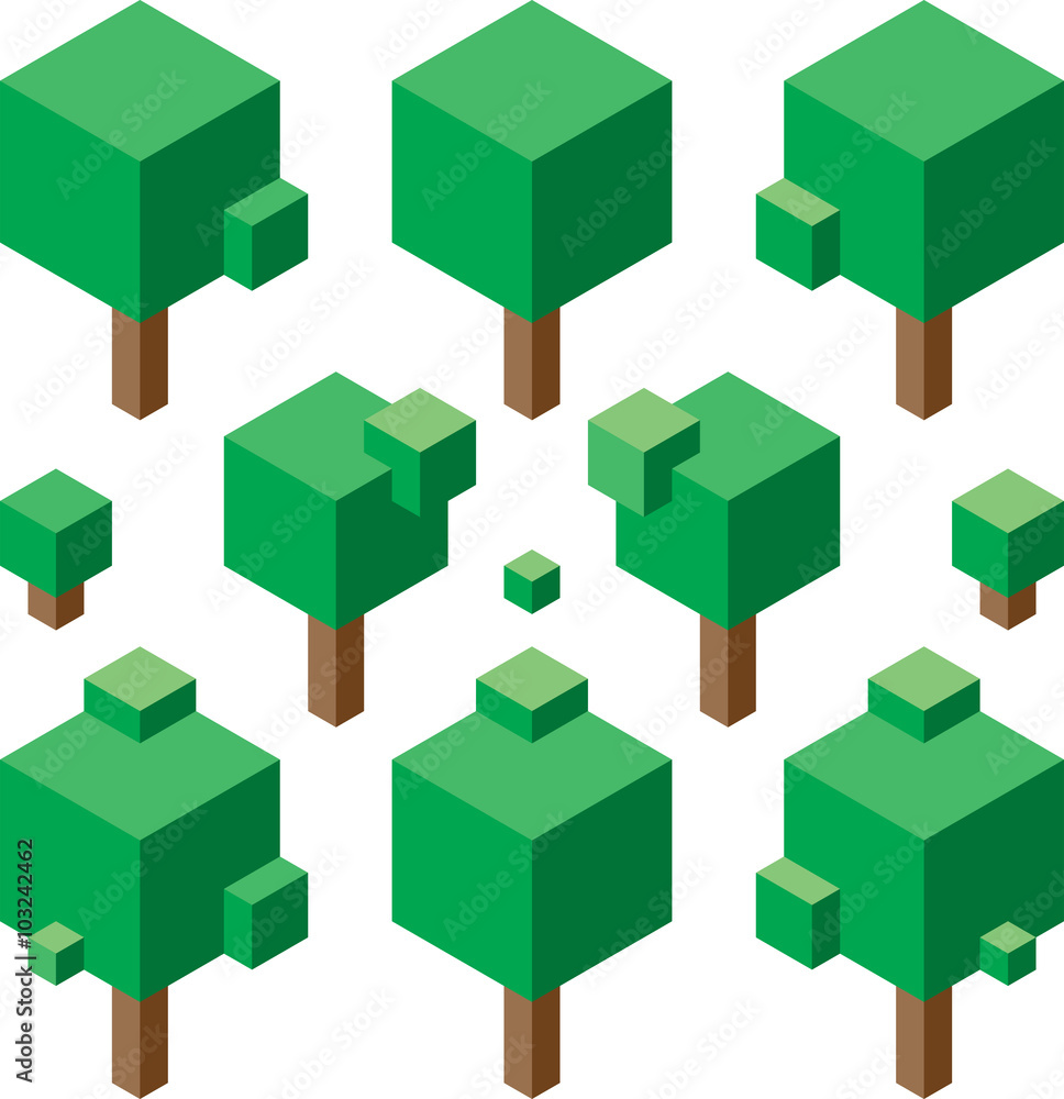 Obraz premium Minimalistic Low Poly Tree