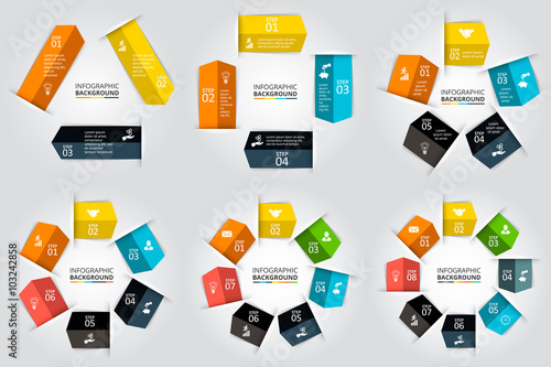 Vector arrows for infographic. 