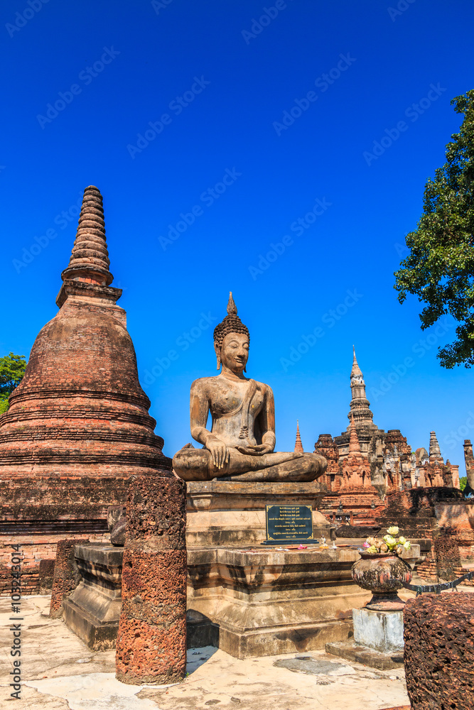 Sukhothai historical park in Sukhothai province of Thailand where has declared as a World Heritage Site by UNESCO