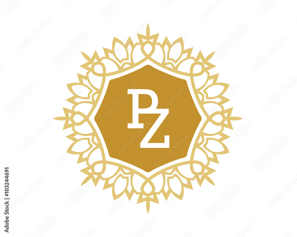 PZ initial royal letter logo