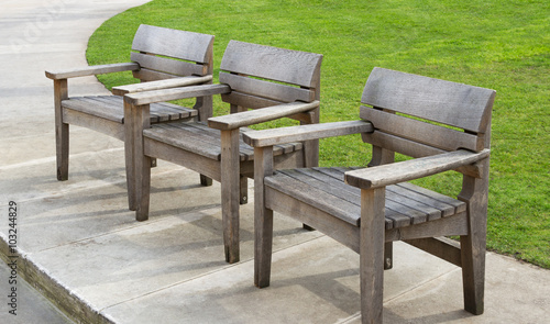 Benches in London.