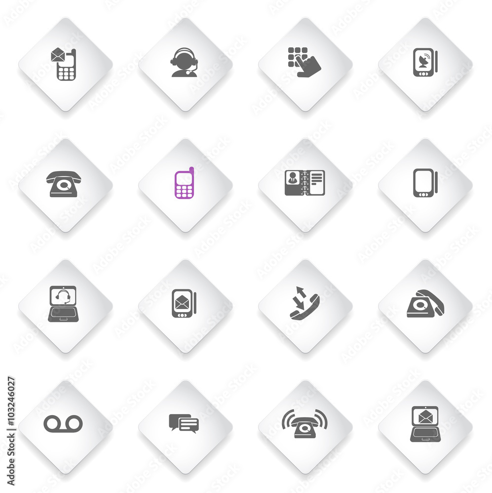 Telephone Icon Set Telephone Icon Set