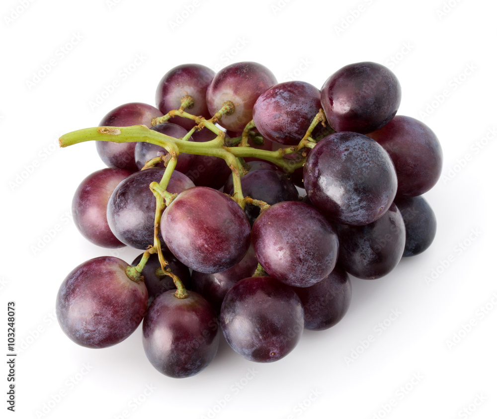 Fototapeta premium Red grape berry bunch isolated on white background cutout
