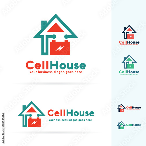 House energy system. Optional electric system. Self generate energy home. Battery for home use. Power generator for house brand identity. Emergency energy system for house.
