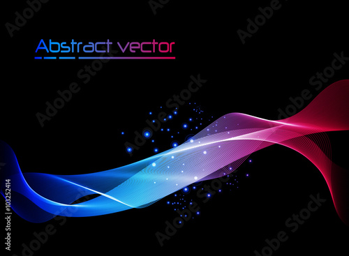 Abstract background with neon lines