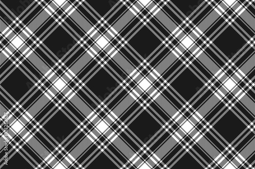 Menzies tartan black kilt diagonal fabric texture seamless patte