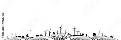 Landschaft Windenergie