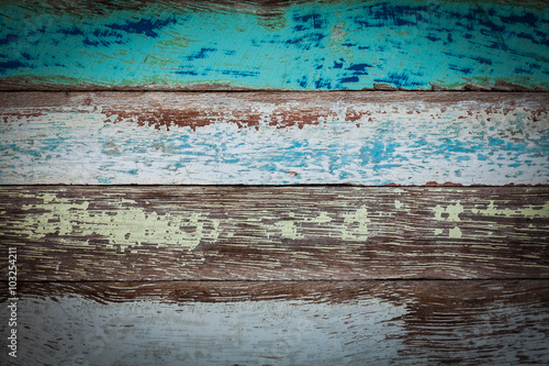 Texture and background of old log with peeled color