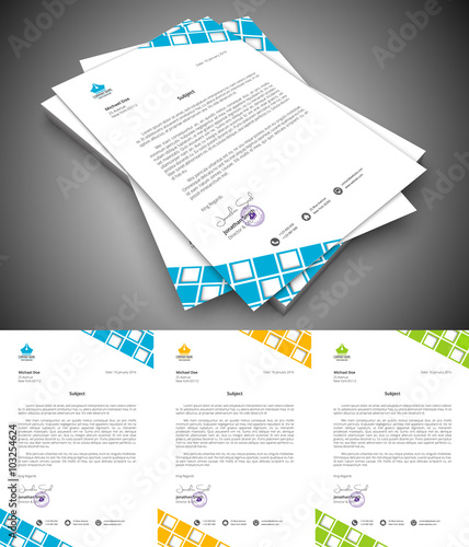 This is simple and creative letterhead for business and personal purpose usages. Well organized and layered. Easy to edit.