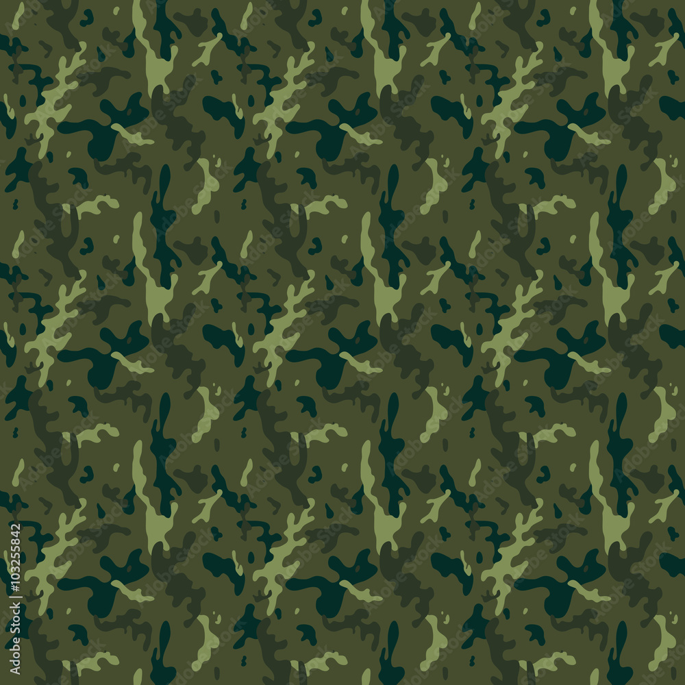 Camouflage Forest Seamless Tile Pattern Camouflage Forest Seamless Tile Pattern