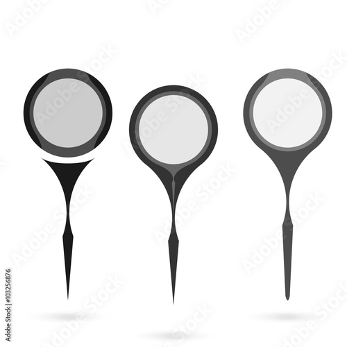 vector golf tags for map 