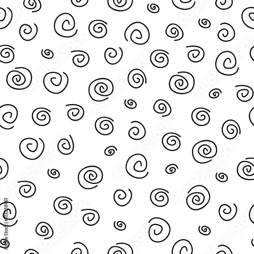 Vector pattern of black spiral
