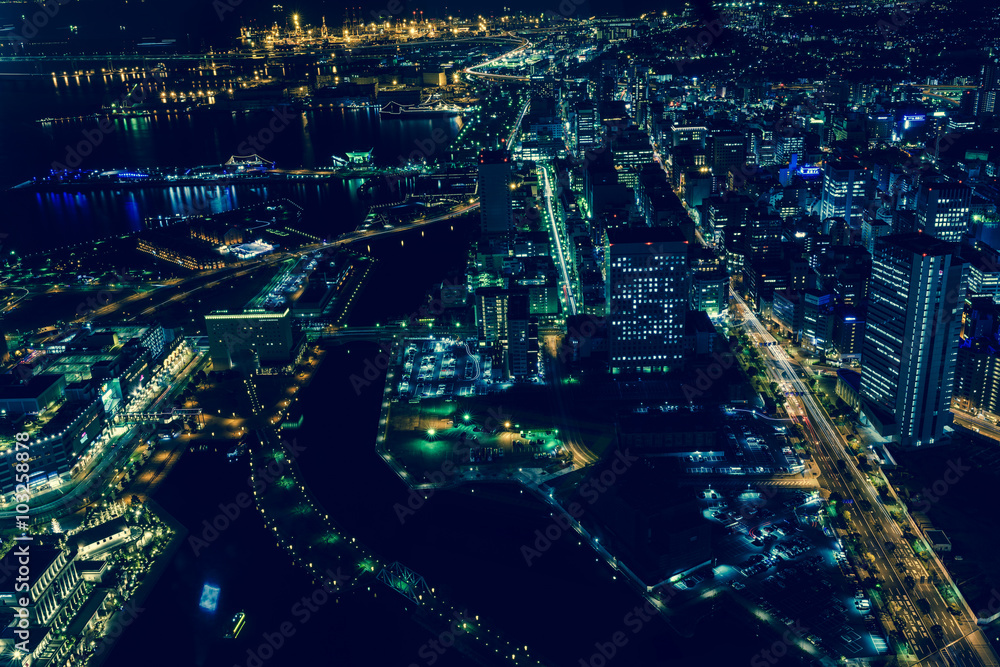 Fototapeta premium 横浜みなとみらいの夜景 その２