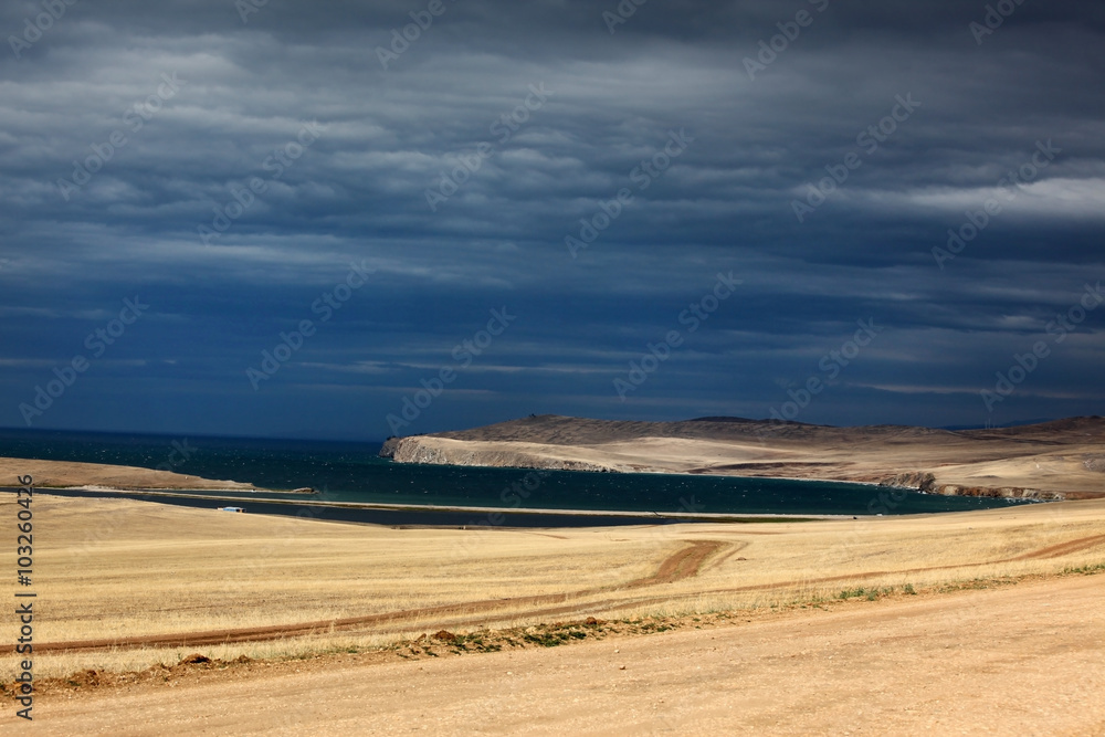 Obraz premium The coast at Lake Baikal, Olkhon island, , Russia