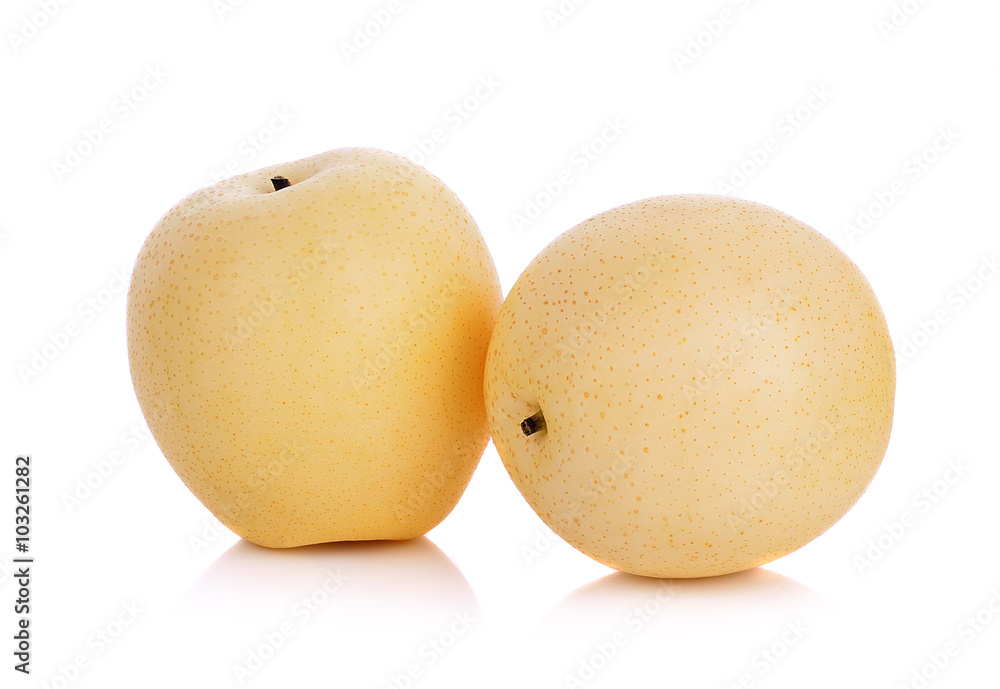 asian-pear fruit on white background asian-pear fruit on white background