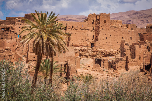 Obraz na płótnie Tinerhir village near Georges Todra at Morocco w salonie