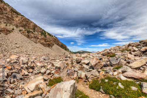 Nevada-Great Basin National Park-Bristlecone-Pine Trail. This trail leads through a grove of old Bristlecones, and  further along, is, an interesting glacier and rocky area.