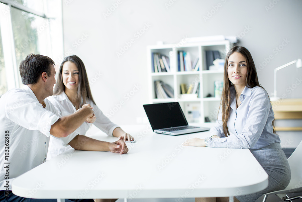 Fototapeta premium Young people working in the office