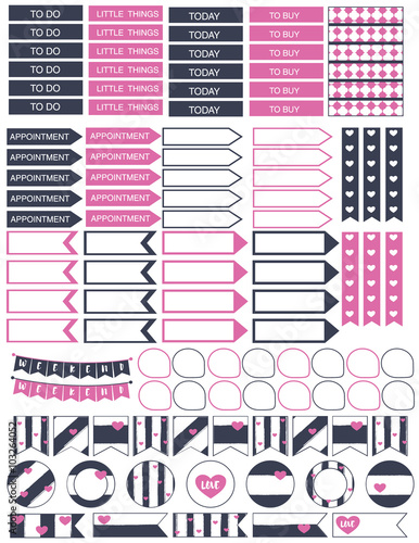 Digital planner, digital stickers, printable planner stickers