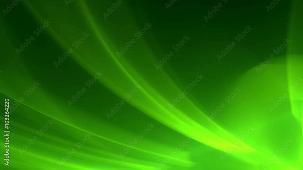 Abstract green motion background, shining lights, energy waves seamless loop. Ultra High Definition 4K animation.