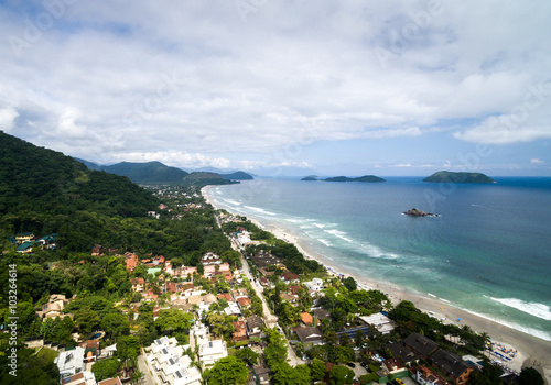 Aerial View of Juquehy Beach, Sao Paulo, Brazil photo