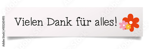 Vielen Dank für alles 