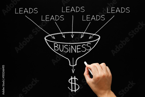 Lead Generation Business Funnel Concept photo