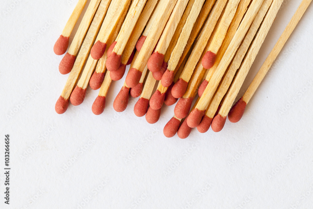 matches on white background matches on white background