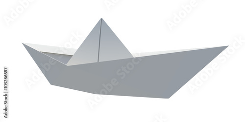Origami paper boat © cherezoff