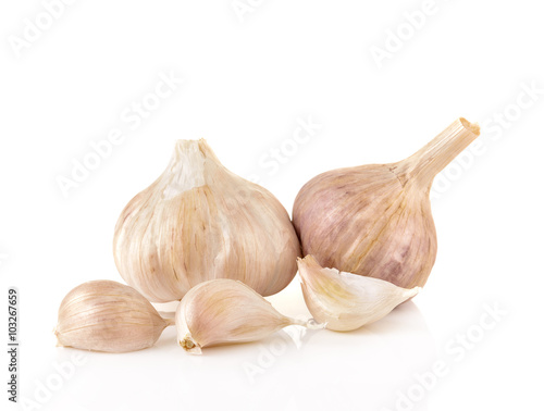 Garlic isolated on white background