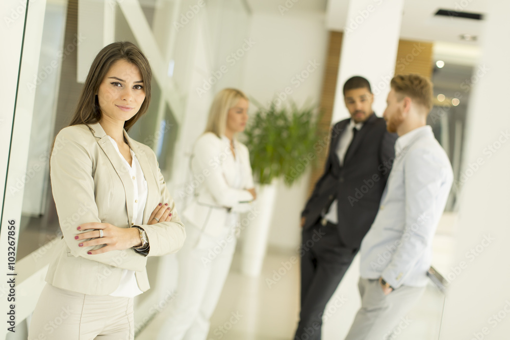 Modern multiratial businesspeople in the office Modern multiratial businesspeople in the office