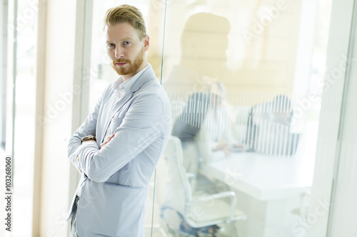 Modern young businessman in...