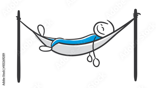 Stick Figure Series Blue