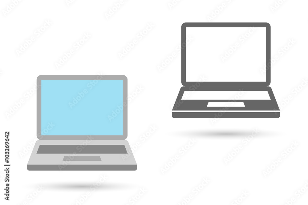 Notebook icon flat Notebook icon flat