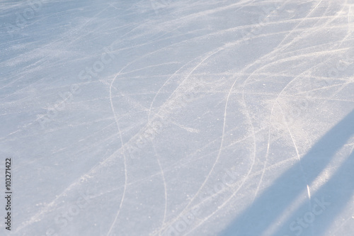Tilted blue version, ice skates with reflection