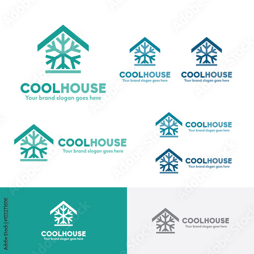 Snow House Logo, Cool Weather House Brand Identity