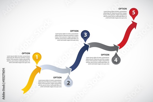 Growing Timeline - vector Infographic template
