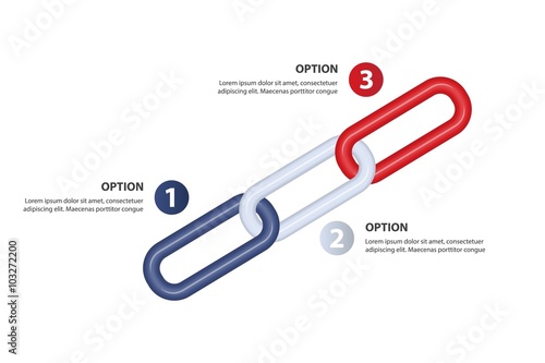 Growing Timeline / links / Value Chain vector infographic template  