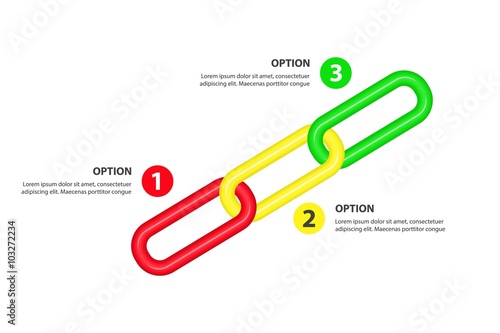 Growing Timeline / links / Value Chain vector infographic template  