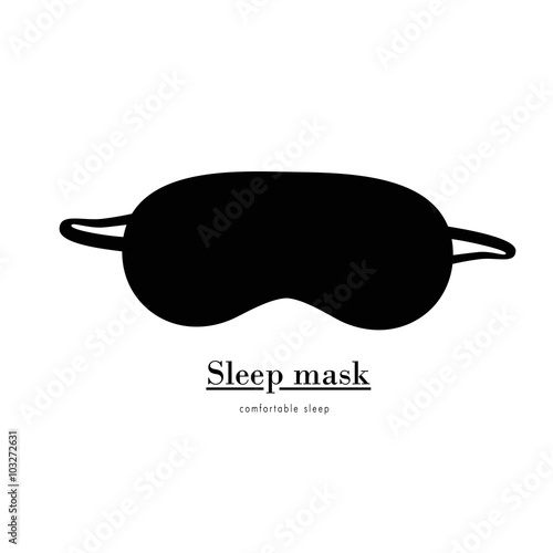 Simple Sleep mask/ Black sleep mask  on a white background	