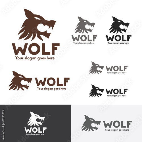 Wolf Head Logo, Wolf Brand Identity, Wolf Head emblem