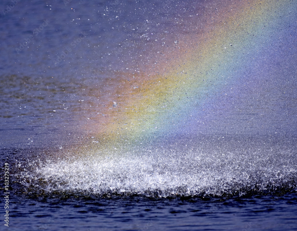 Rainbow in the spray Rainbow in the spray