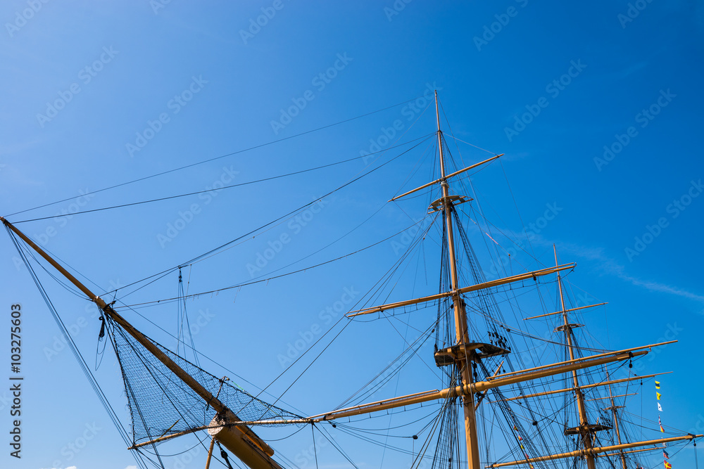 Tall ship blue
