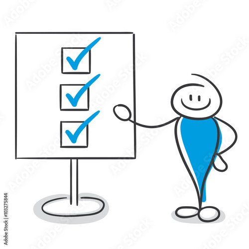 Stick Figure Series Blue