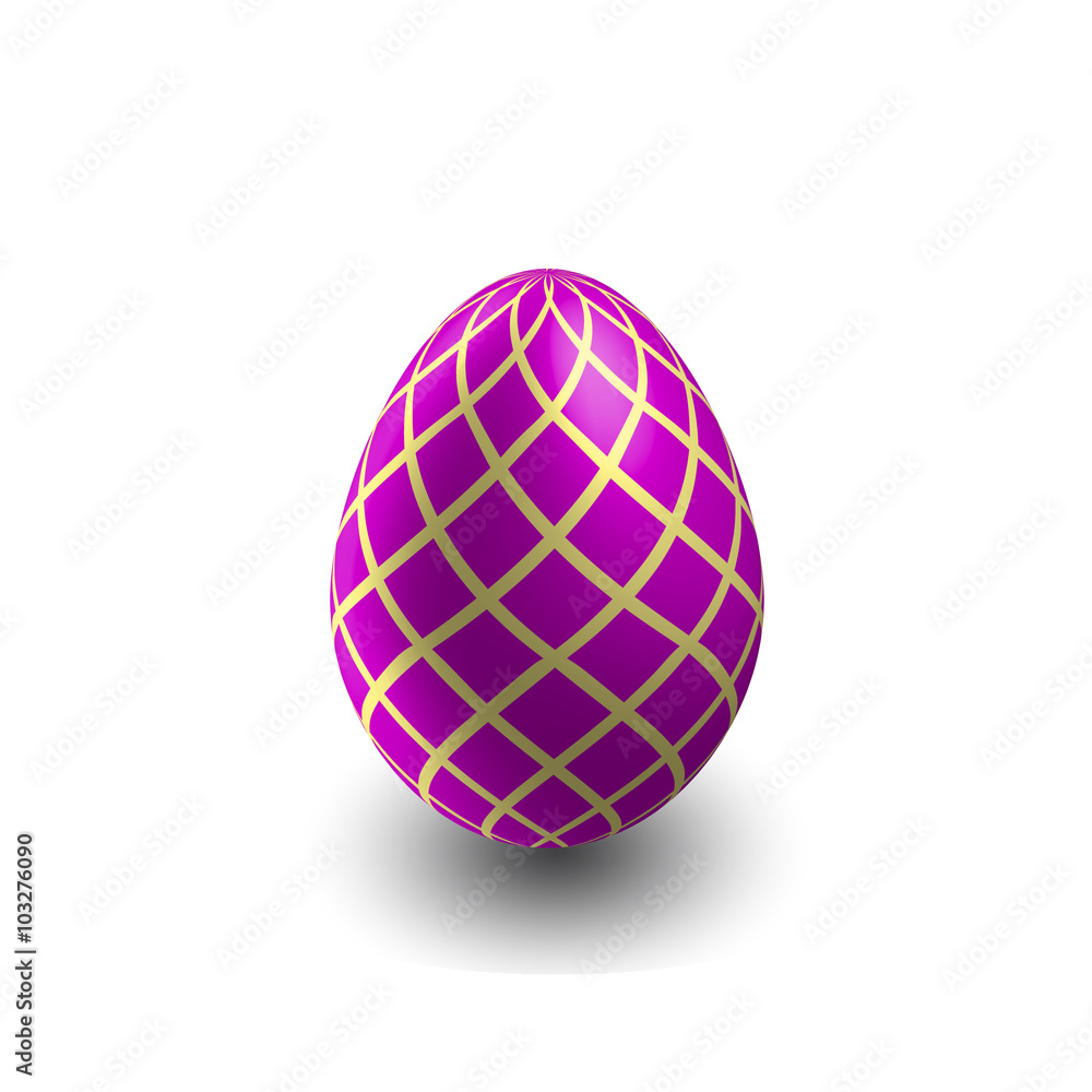 Пасхальное яйцо. Фиолетовое с золотым