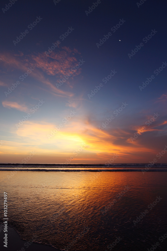 Radiant sea beach sunset