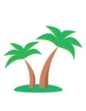 Palm trees, vector illustration