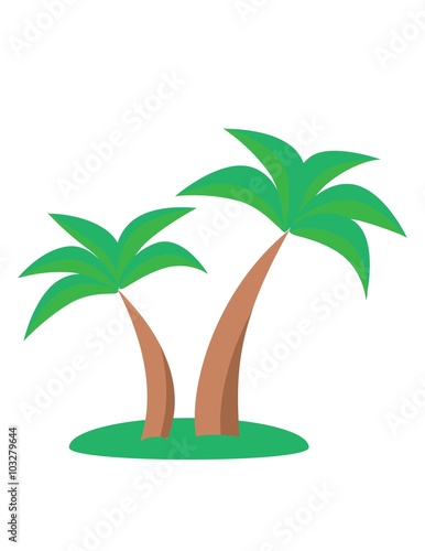 Palm trees  vector illustration